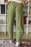 The Sunday Morning Stripe Twist Pant Pear Khaki